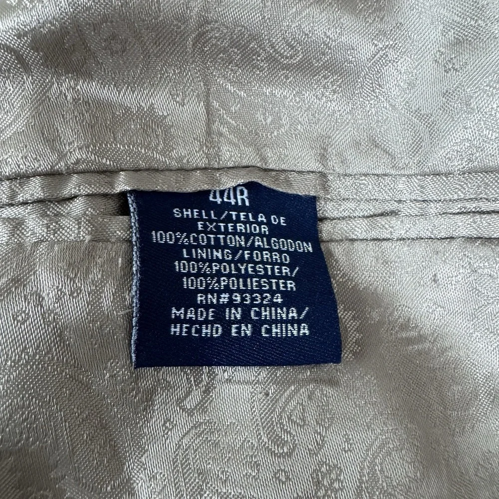 VTG Stafford 44R Men's Blazer Jacket Tan‎ Classic Fit Sport Coat Corduroy Cotton